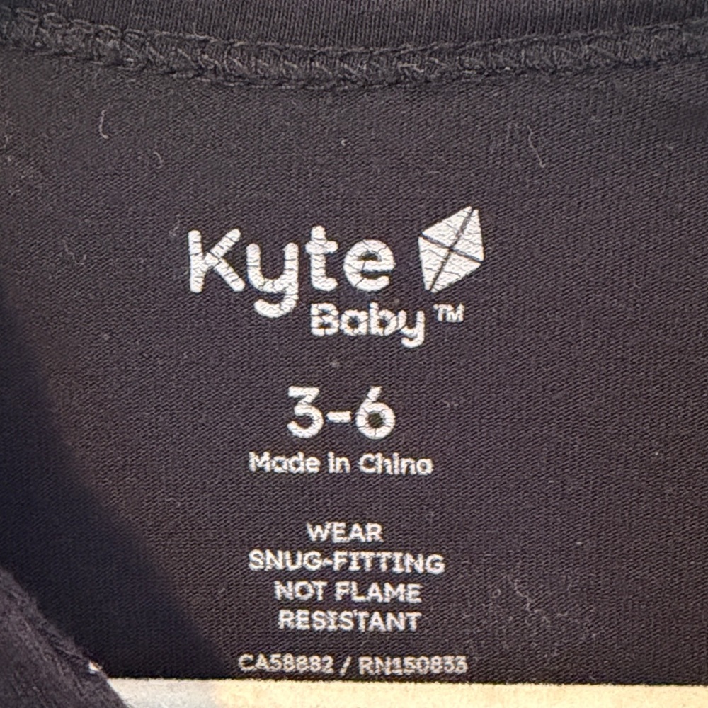 Kyte Baby Midnight Magnolia Black Floral Baby One Piece 3-6mo - Picture 2 of 3